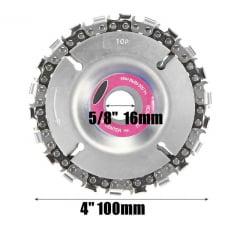 DISCO MOEDOR DE SERRA FINA, DE 04 POLEGADAS E COM 22 DENTES 100/115MM REBARBADORA.