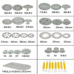 Kit Cortador Ejetor Pasta Americana Biscuit 46 Peças